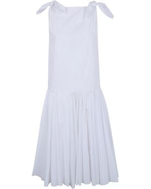N°21 Canvas Midi Dress - White