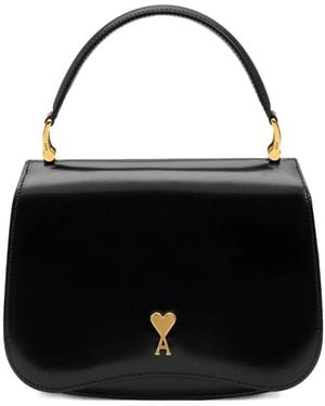 Ami Paris Top Handle "Paris Paris" Bag - Black