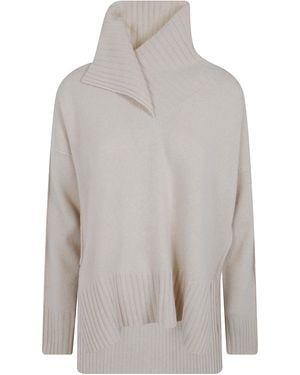 Pierantoniogaspari High Neck Jumper "High Neck Jumper With Patches" - Grey
