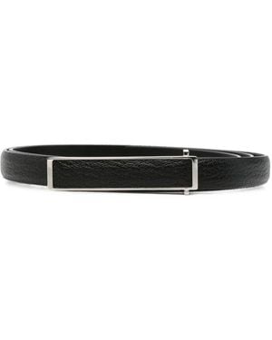 Tom Ford Belt Goat Leather "Shiny Grain" - White