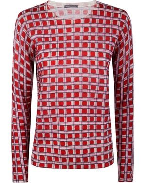 In bed with You Boatneck Printed Jumper - Red
