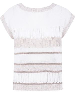 D.exterior D. Exterior Maglione Collo Barchetta "Knitwear Boat Neck" - White
