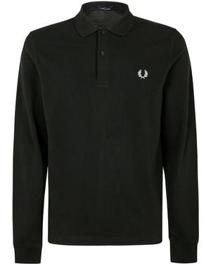 Fred Perry The Long Sleeve Fp Shirt By - Black