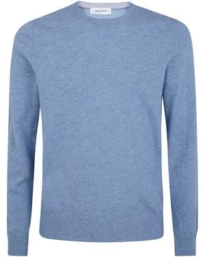 Gran Sasso Maglione Maniche Lunghe Collo Alto - Blu