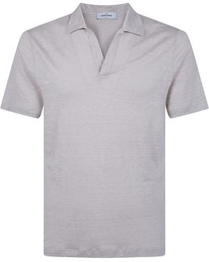Gran Sasso Logo Print Short Sleeves Skipper Polo Shirt - Grey