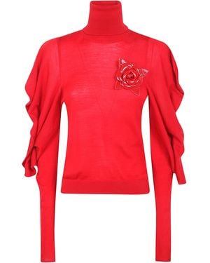 Blumarine Fine-Knit Wool Jumper - Red