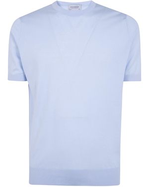 John Smedley "Kempton" Crewneck Short Sleeves T-Shirt - Blue