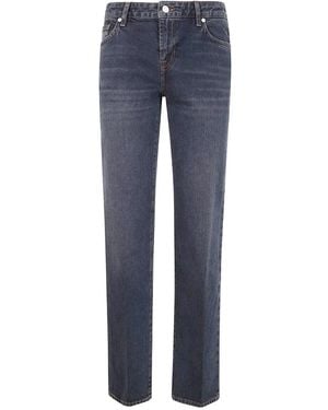 7 For All Mankind "Calie" Straight Stormwave Jeans - Blue
