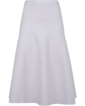 D.exterior D. Exterior Merinos Double Flared Skirt - White
