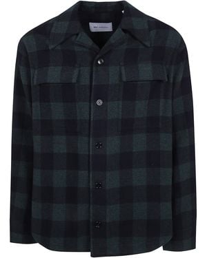 Ami Paris Sovracamicia Wide Camp "Wide Camp" Collo - Blu