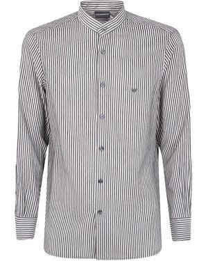 Emporio Armani Korean Neck Shirt - Gray