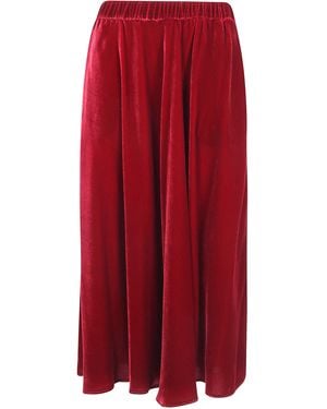 Aspesi Skirt Long Velvet "Classic" - Red