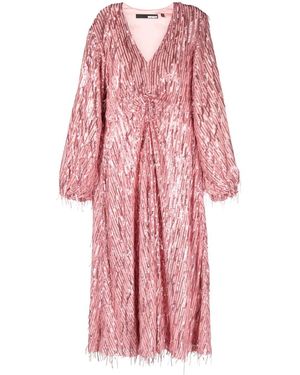 ROTATE BIRGER CHRISTENSEN Abito Lungo Con Paillettes - Rosa