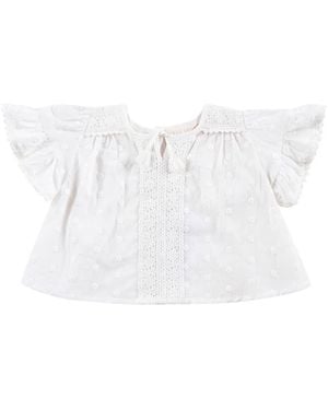 Louise Misha Shirt Lace Trim "Feliza" - White