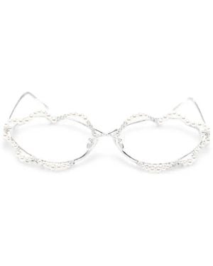 YVMIN Occhiali Da Sole Pearl Detail "Waving Pearl" - Bianco