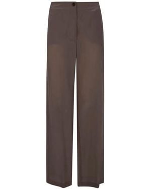 Seventy Mixed Silk Sand Wash Pants - Brown