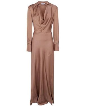 Jonathan Simkhai "Adelle" Long Sleeves Gown - Natural