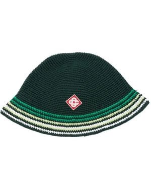 CASABLANCA Hat Stripe Crochet "A. Pf26.Hat.120.01" - Green