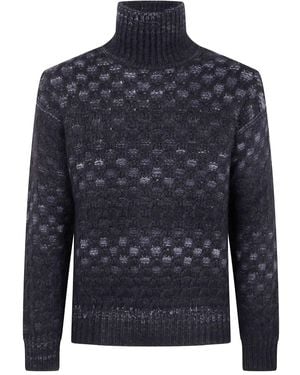 Nuur Long Sleeves Turtle Neck Sweater - Blue