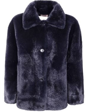 VALENTINI 1972 "Eco Mink" Short Faux Fur - Blue