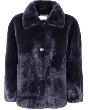 VALENTINI 1972 "Eco Mink" Short Faux Fur - Blue