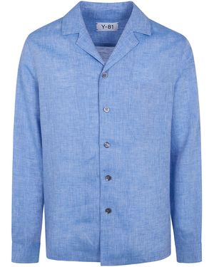 Y-81 Long Bowling Shirt - Blue