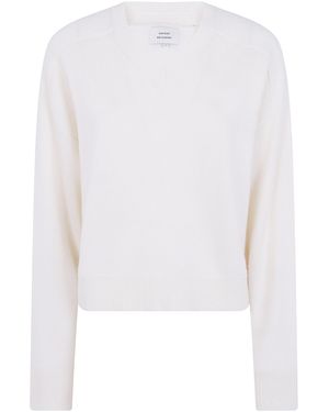 Loulou de Saison Sweater V-Neck "Anzor Lds" - White