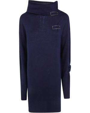 Pierantoniogaspari Dress With Buckles - Blue