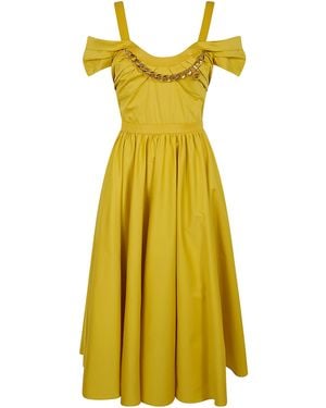 Elisabetta Franchi Midi Dress - Yellow