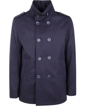 Herno 'Military Short Peacoat' Coat - Blue