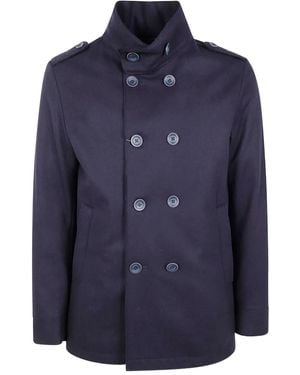 Herno 'Military Short Peacoat' Coat - Blue