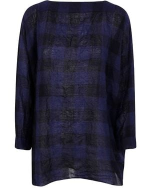 Daniela Gregis Camicia Quadrato 5 Cm Checked Shirt - Blue
