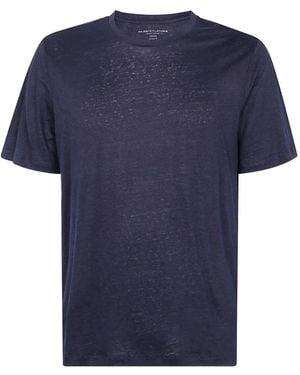 Majestic Short Sleeves Round Neck Sweater - Blue