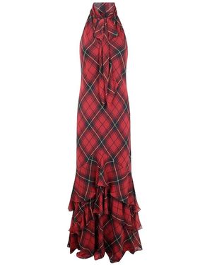 Ralph Lauren "Trilbie" Sleeveless Gown Long Dress - Red