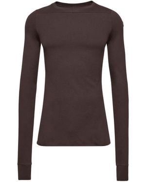 RICK OWENS MONCLER "Girder" Long Sleeves T-Shirt - Brown