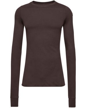 RICK OWENS MONCLER "Girder" Long Sleeves T-Shirt - Brown