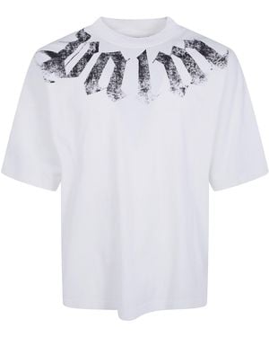 Palm Angels T-Shirt Loose Fit "Big Neck Logo" - White
