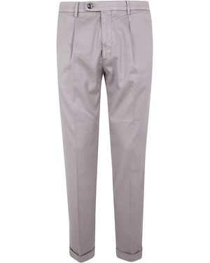 Michael Coal Linen Classic Trousers - Grey