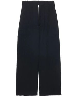 Studio Nicholson Zip Front Wide Leg Pants - Blue