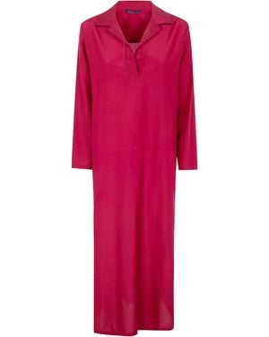 Laura Urbinati Oversized Polo Neck Dress - Red