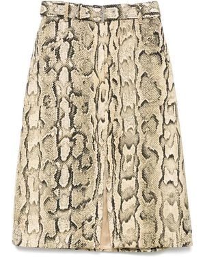 Dries Van Noten Cheraz Midi Skirt Clothing - Natural