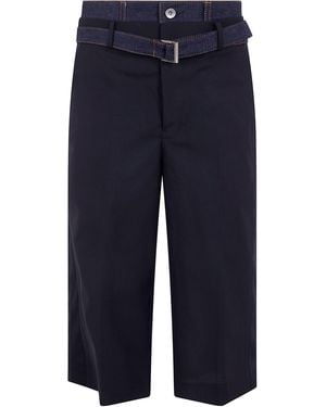 Sacai Suiting X Denim Trousers - Blue