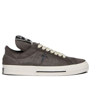 Rick Owens DRKSHDW x Converse "Onestr" Pony Hair Trainers - Grey