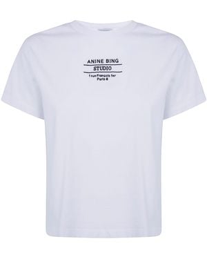 Anine Bing "Shelley" Tee Studio - White
