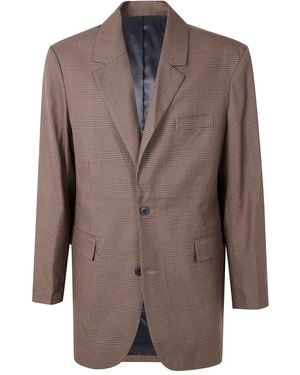 Les Deux "James Houndstooth Check" Blazer - Brown