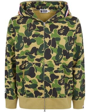 A Bathing Ape "Abc Camo 2Nd Shark Full Zip Hoodie M" Sweatshirt - Green