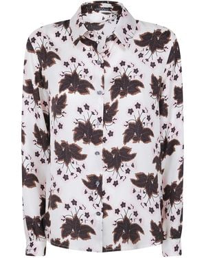 Laura Urbinati Shirt Flower Print Classic Shirt - Grey