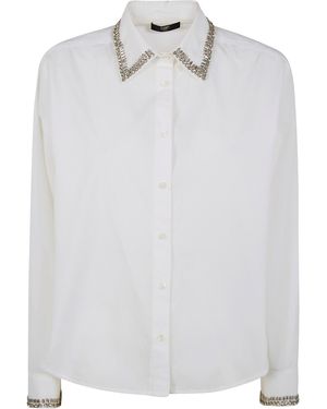 Seventy Popeline Embroidered Stones Shirt - White