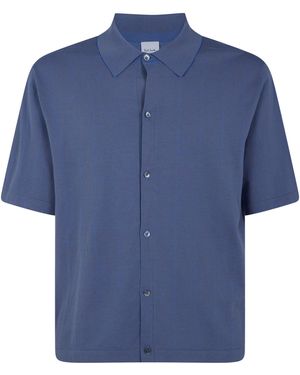 Paul Smith Knitted Short Sleeves Shirt - Blue