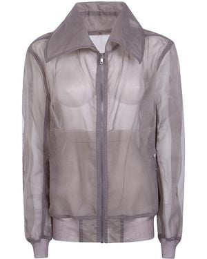 Rick Owens "Bomber Dracucollar" Jacket - Grey
